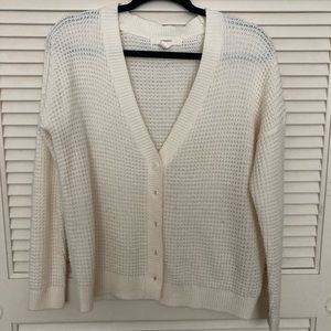 F21 White Knit Cardigan